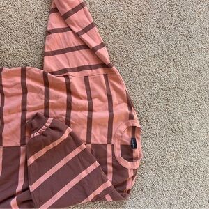 Striped Pink and Brown Knit Sweater